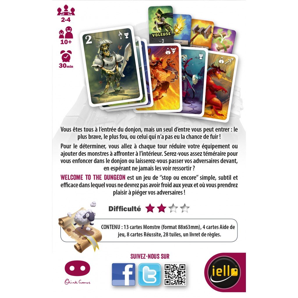 IELLO Welcome to The Dungeon Strategy Board Game Cardboard