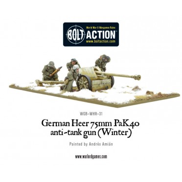 Bolt Action - Heer 75mm Pak 40 anti-tank gun (Winter)