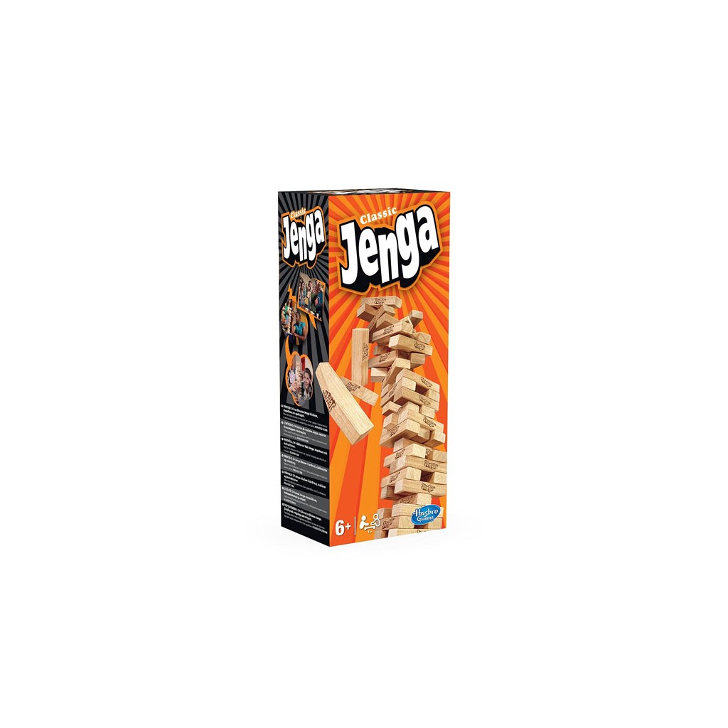 Jenga – Jeu D’adresse En Bois Classique – Par Hasbro – 54 Pièces à Empiler Et Retirer Sans Tout Faire Tomber !