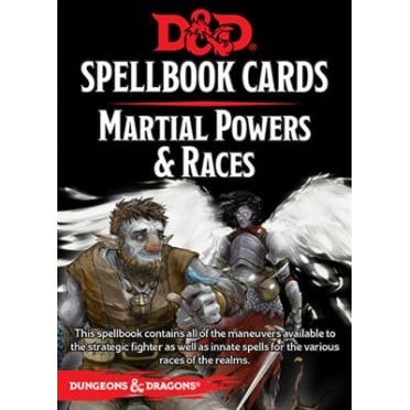 D&D : Spellbooks Cards - Martial Powers & races