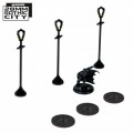 3x Sewer Cover Type A and 3x Lamp Post Type A 0
