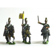 Austrian Cavalry 1805-14: Command: Dragon: Officer, Standard Bearer & Trumpeter