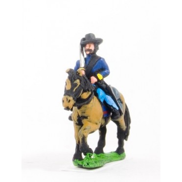 Union or Confederate: Trooper in Slouch Hat with shouldered sword on walking horses
