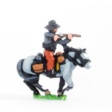 Union or Confederate: Trooper in Slouch Hat, firing carbine forward on charging horses