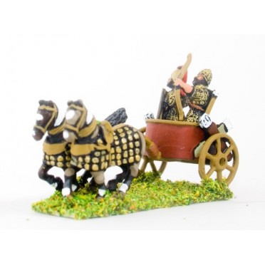 Hurri-Mitanian: Two horse chariot with archer and driver