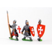 Frankish Knights on foot, Large Shields, assorted