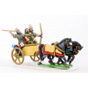 Syrian chariot with driver, archer and Javelinman