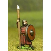 Late Medieval: Isleman / Galloglaich in Long Tunic with Round Shield & Spear