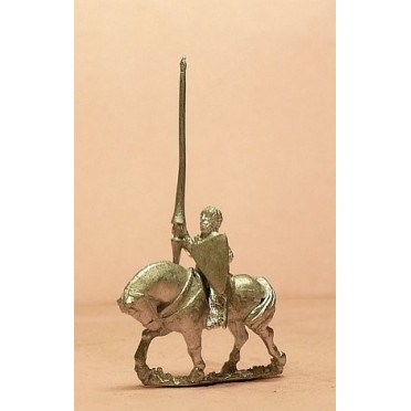 Mounted Knights, 1100-1200AD with Kite Shield & Lance, on Unbarded Horse