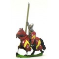 Mounted Knights, 1150-1200AD with Kite Shield & Lance, in Mail Surcoat & Conical Helms, on Barded Horse 0