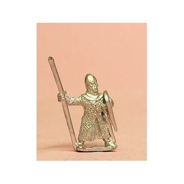 Heavy Spearmen with Kite Shield, in Long Mail Coat & pointed helm
