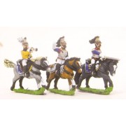 French: Cavalry: Command: Cuirassier Officer, Standard Bearer & Trumpeter