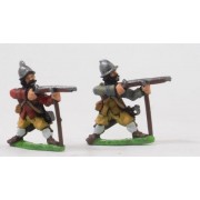 ECW: Musketeers in Helmets, with Musket Rest, no Apostles, firing