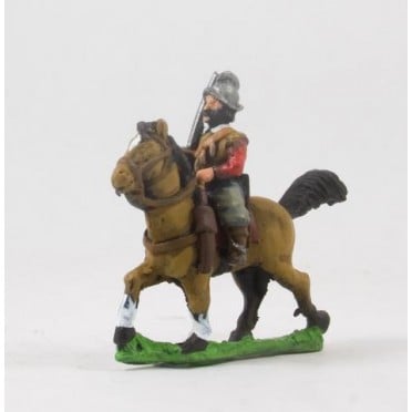 Renaissance: Medium Cavalry in Morion with two Pistols & drawn sword (Caballo Coroza)