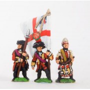 Seven Years War British: Command: Officer, Standard Bearer & Drummer