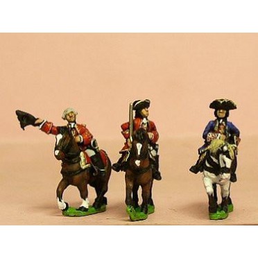 Seven Years War French: Command: Mounted General and two Staff Officers