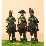 Seven Years War Prussian: Command: 2 Lancer Officers & Trumpeter