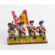 British 1814-15: Command: Highlander Officers & Standard Bearers in trews, Piper & Drummer in kilts
