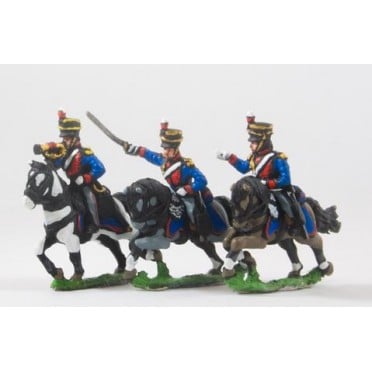 British Cavalry: Command: Light Dragoon Officer, Standard Bearer & Bugler