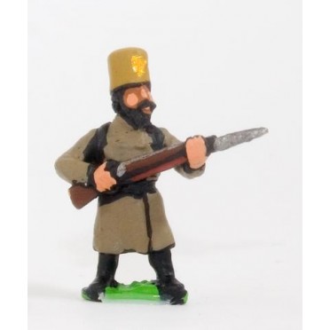 Russian: Militia in Greatcoat & Felt Hat with Musket
