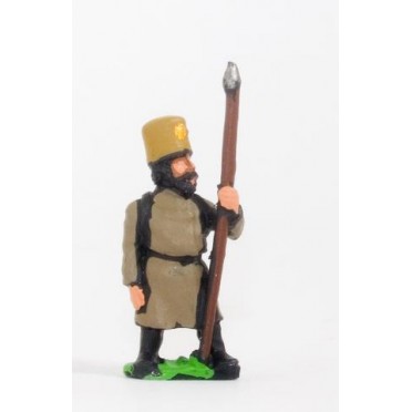 Russian: Militia in Greatcoat & Felt Hat with Pike