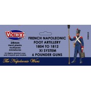 French Napoleonic Artillery 1804 to 1812 XI System with 6pdr guns