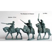 Jeanne d' Arc, La Hire, 'Bastard of Orleans' (all mounted)
