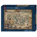 Puzzle - Map Art Pirate World - 2000 Pièces 0
