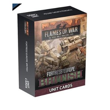 Flames of War - Fortress Europe British Unit cards