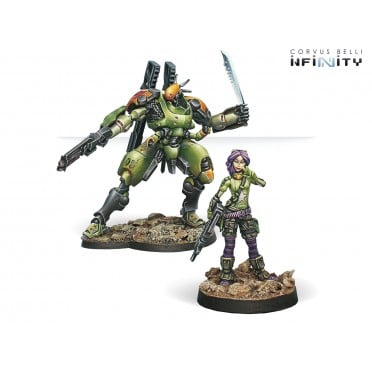 Infinity - Mercenaries - Scarface & Cordelia, Armored Mercenary Team