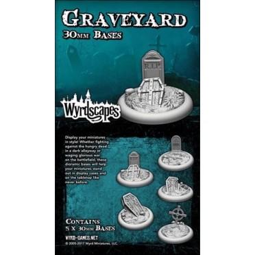 Wyrdscape Bases - 5x Graveyard 30mm