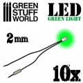 Green LED Lights - 1mm 0
