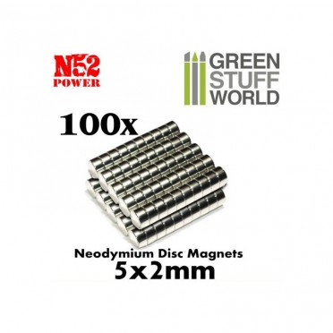 Neodymium Magnets 5x2mm - 100 units