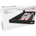 Backgammon Premium 55 cm - Extérieur Noir Et Intérieur Rouge/Blanc 0