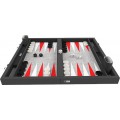 Backgammon Premium 55 cm - Extérieur Noir Et Intérieur Rouge/Blanc 1