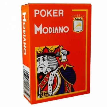 Jeu de 54 cartes Modiano format poker - Orange