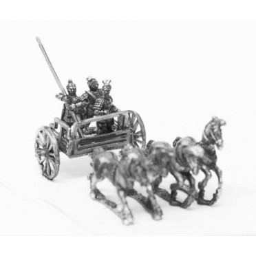 Chin Chinese: Four horse chariot with driver, archer and spearmen (unarmoured horse)
