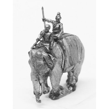 Shang or Chou Chinese: Elephant with driver and javelinman