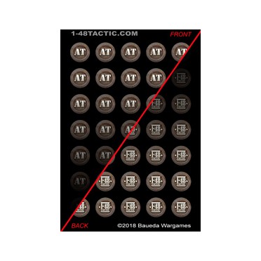 1-48 Tactic - 35 Action Tokens Punchboard