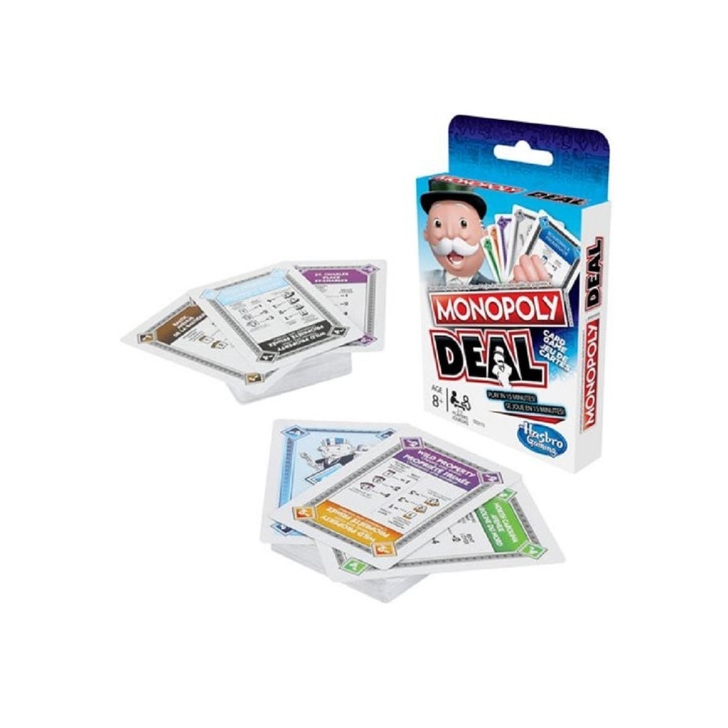 Monopoly Deal Jeu de societe de Voyage Jeu de cartes Version française 
