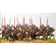 Moghul Indian: Heavy / Medium Cavalry with Bow, Shield & upright Spear, on Unarmoured Horse