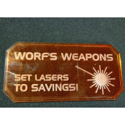Sci-Fi Utopia - Sign H (Worf's Weapons)