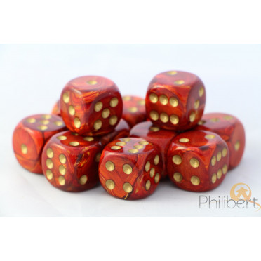 Set of 12 6-sided dice Chessex : Scarab