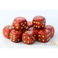 Set of 12 6-sided dice Chessex : Scarab 3