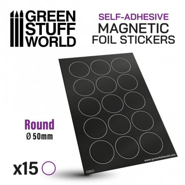 Rounds Magnetic Sheet Self-Adhesive - 50mm