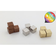 20 Cube 8x8x8 mm Métalliques