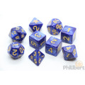 Astral Elder Sign Dice - Blue Polyhedral Set 2