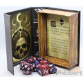 Mark of the Necronomicon Dice - Bone White on Blood and Magick Polyhedral Set 0