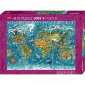 Puzzle - Map Art Miniature World -  2000 Pièces 0