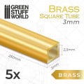 Square Brass Tubes 3mm 0
